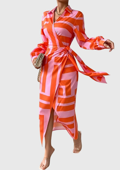 Women's Elegant Wrap Dress | Chic Modern Print, Flattering Fit 1