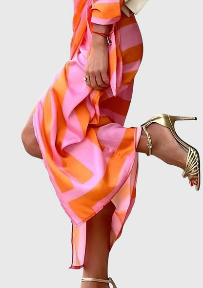 Women's Elegant Wrap Dress | Chic Modern Print, Flattering Fit 3