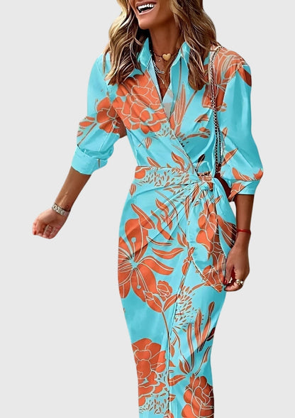 Women's Elegant Wrap Dress | Chic Modern Print, Flattering Fit 9