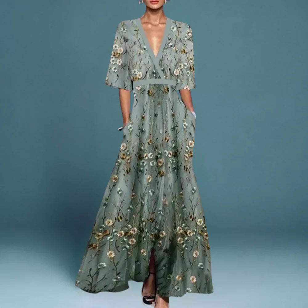 Women's Floral Maxi Dress | Lightweight, Elegant Summer Style 0