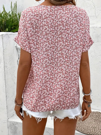 Women's Floral Print Blouse | Lightweight, Plus Size Tops Available 1