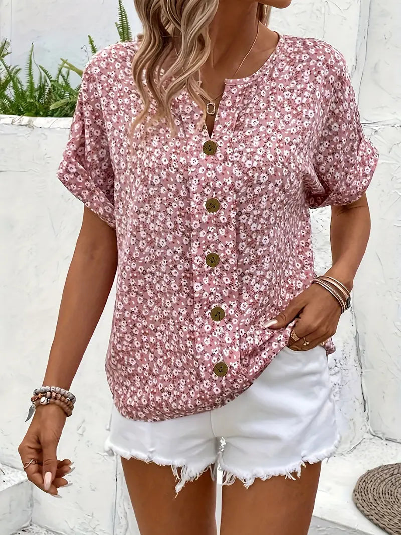 Women's Floral Print Blouse | Lightweight, Plus Size Tops Available 2