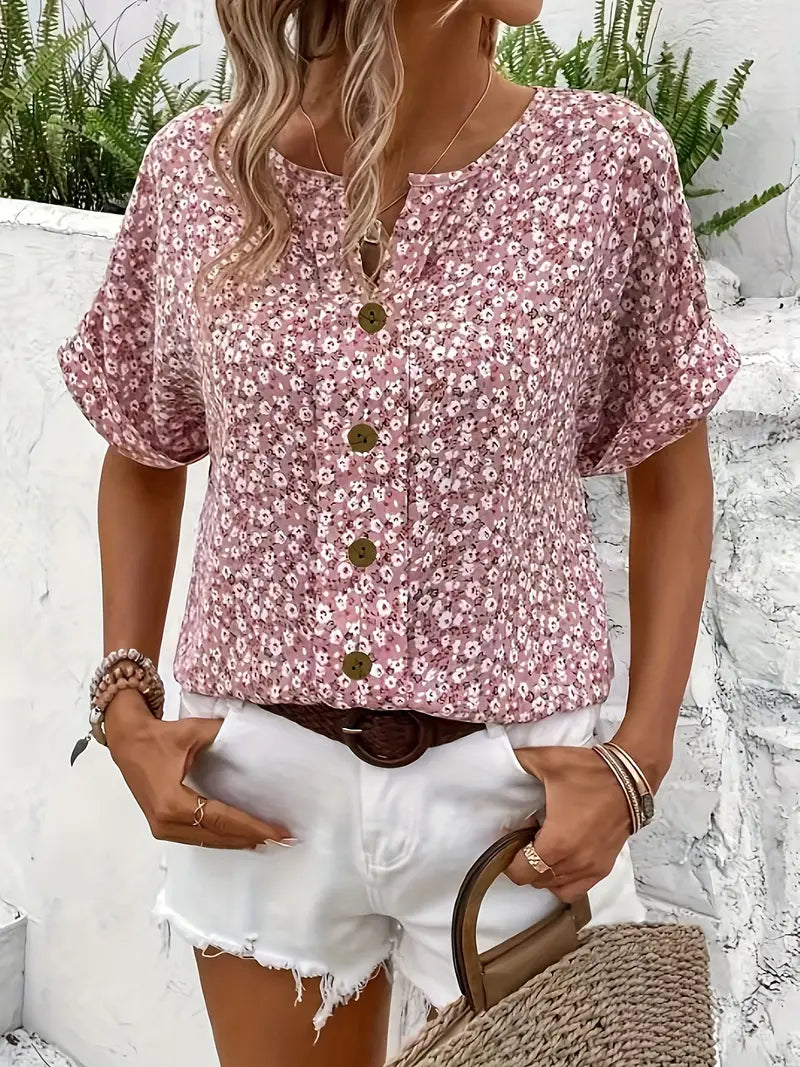 Women's Floral Print Blouse | Lightweight, Plus Size Tops Available 3