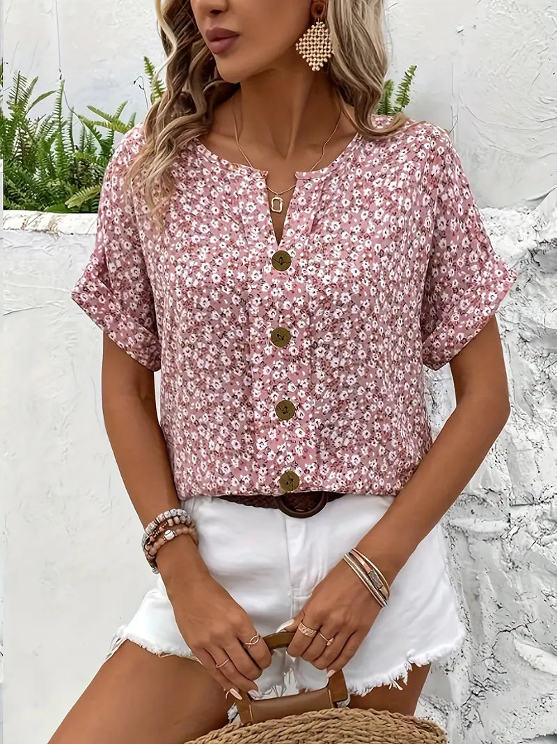 Women's Floral Print Blouse | Lightweight, Plus Size Tops Available 4