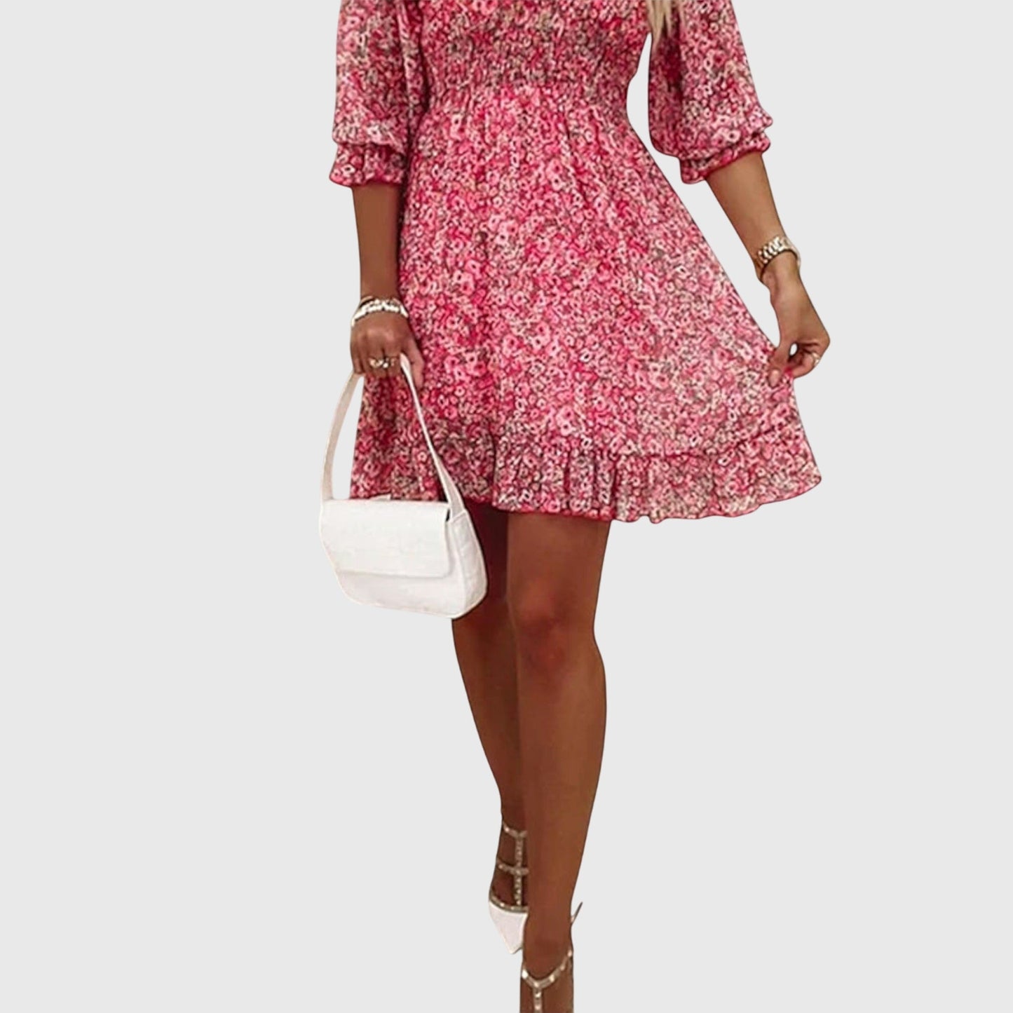 Women's Floral Puff Sleeve Summer Dress | Lightweight & Breathable 7