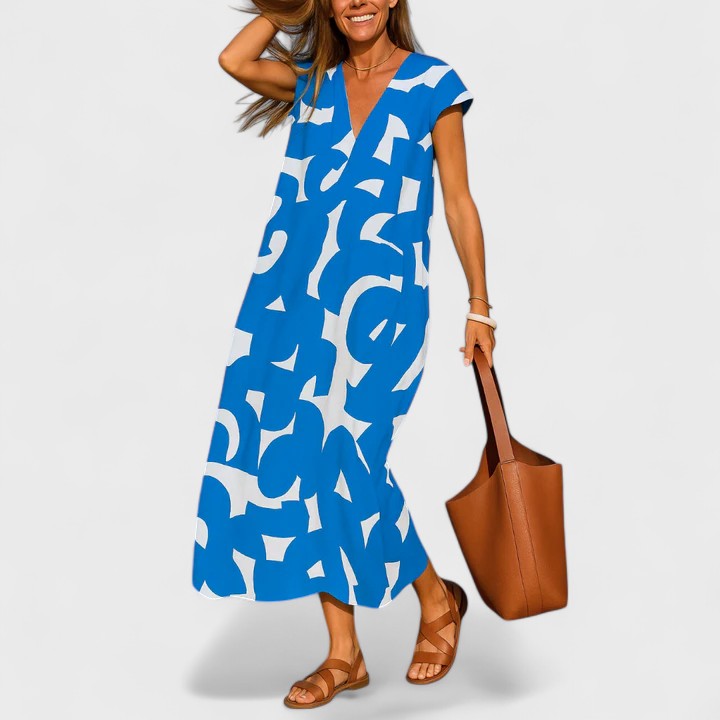 Women's Flowing V-Neck Dress | Lightweight and Versatile 5