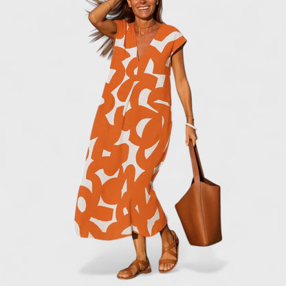Women's Flowing V-Neck Dress | Lightweight and Versatile 6