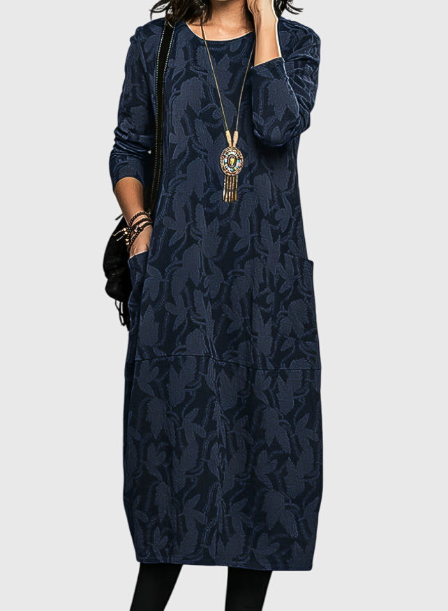 Women's Maxi Dress | Soft, Breathable Fabric, Round-Neck with Pockets 2