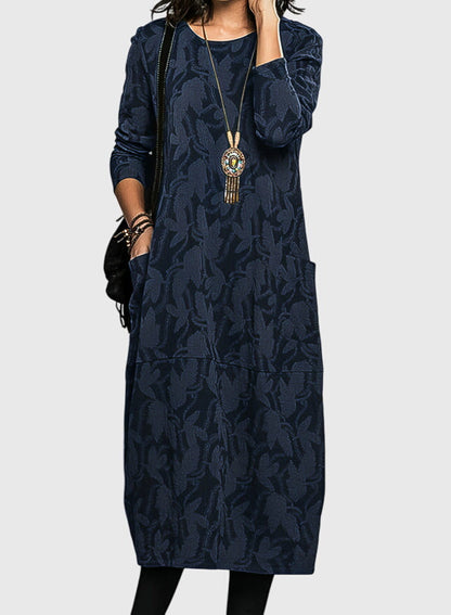Women's Maxi Dress | Soft, Breathable Fabric, Round-Neck with Pockets 2