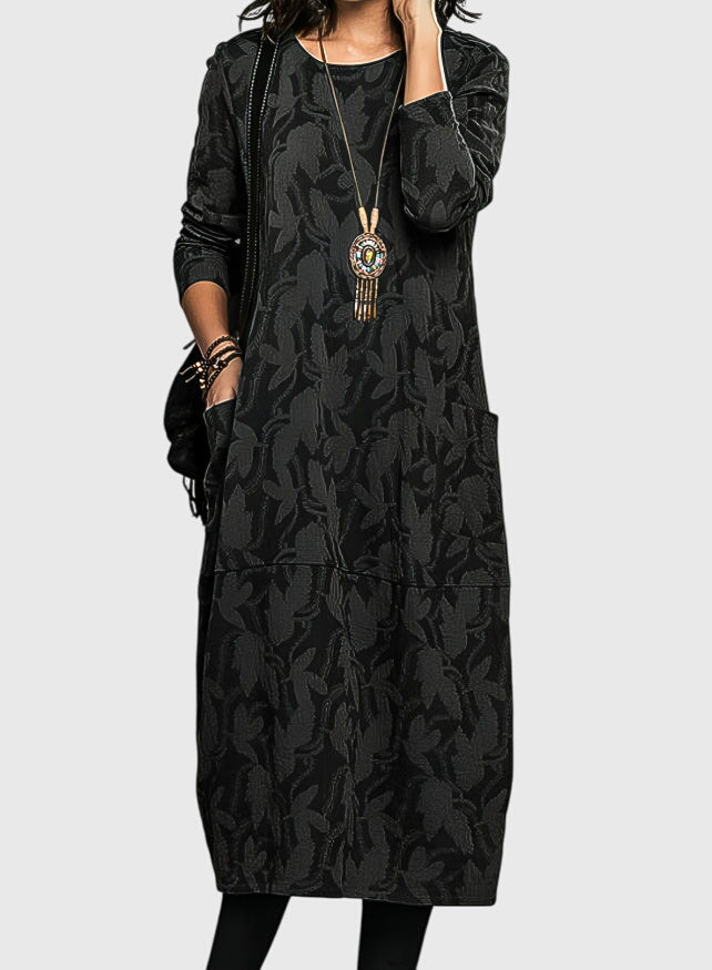 Women's Maxi Dress | Soft, Breathable Fabric, Round-Neck with Pockets 3