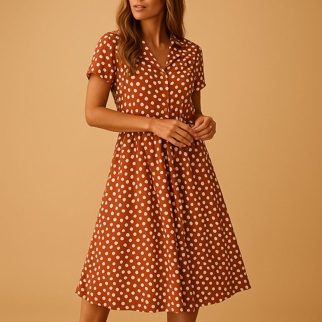 Women's Midi Summer Dress | Elegant V-Neck, Breathable Fabric 2