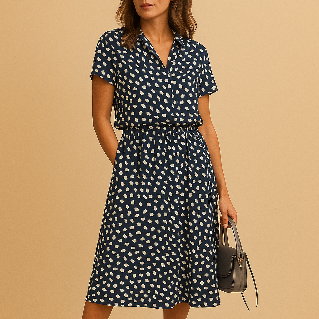 Women's Midi Summer Dress | Elegant V-Neck, Breathable Fabric 5