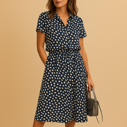 Women's Midi Summer Dress | Elegant V-Neck, Breathable Fabric 5