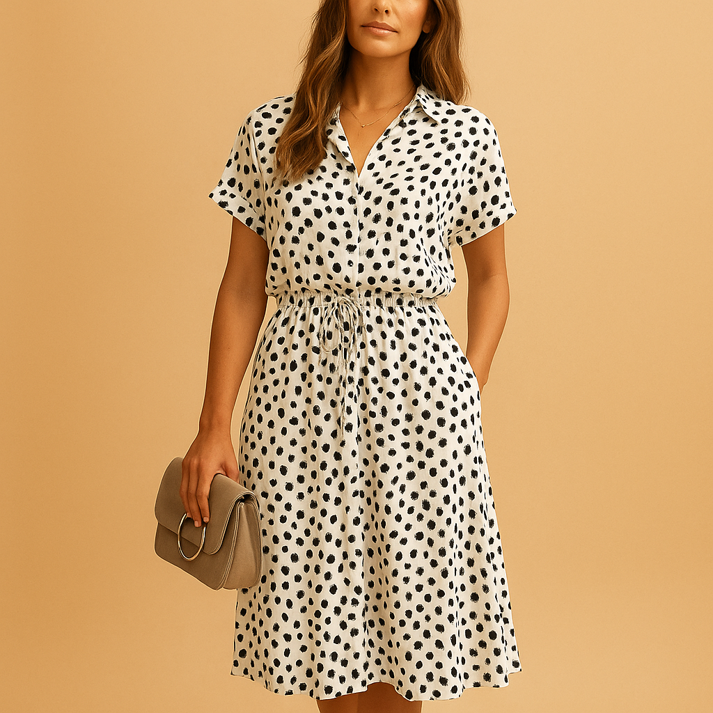 Women's Midi Summer Dress | Elegant V-Neck, Breathable Fabric 7
