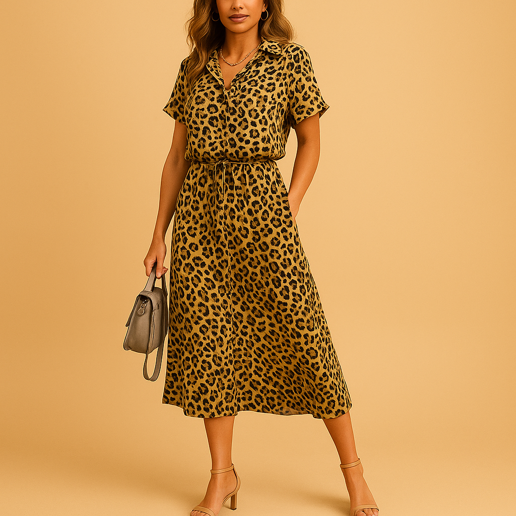 Women's Midi Summer Dress | Elegant V-Neck, Breathable Fabric 8