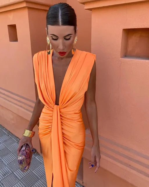Women's Pleated Maxi Dress | Comfortable Cotton Blend, Versatile for Casual or Formal Wear 2