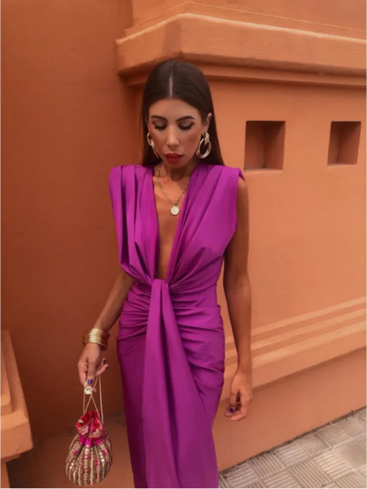 Women's Pleated Maxi Dress | Comfortable Cotton Blend, Versatile for Casual or Formal Wear 5