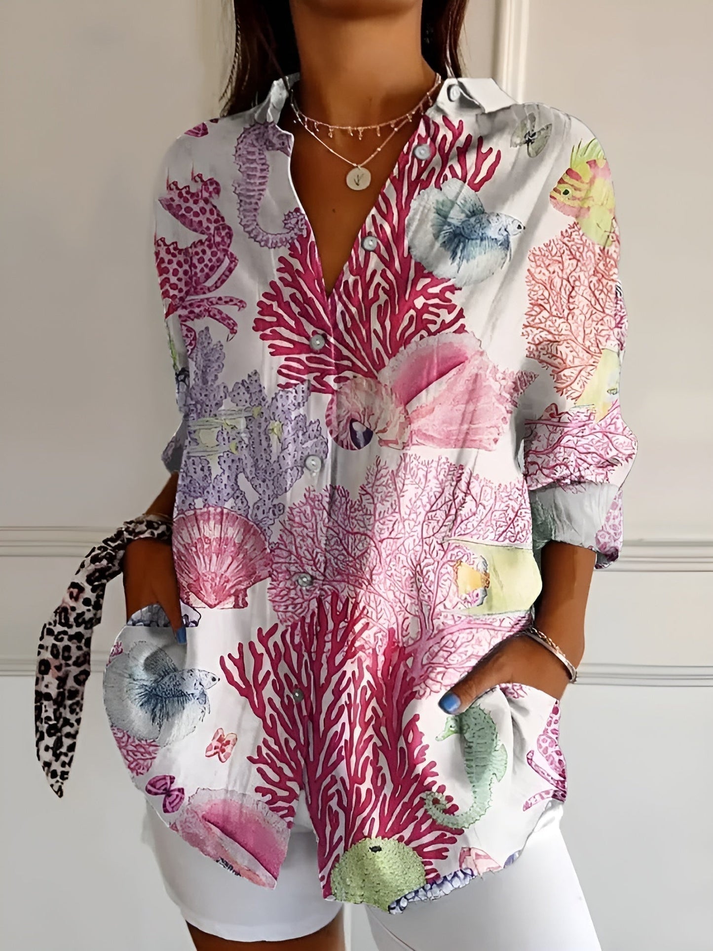 Women's Plus Size Blouse | Lightweight Fabric, Whimsical Prints 3
