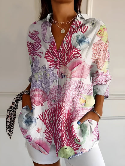 Women's Plus Size Blouse | Lightweight Fabric, Whimsical Prints 3