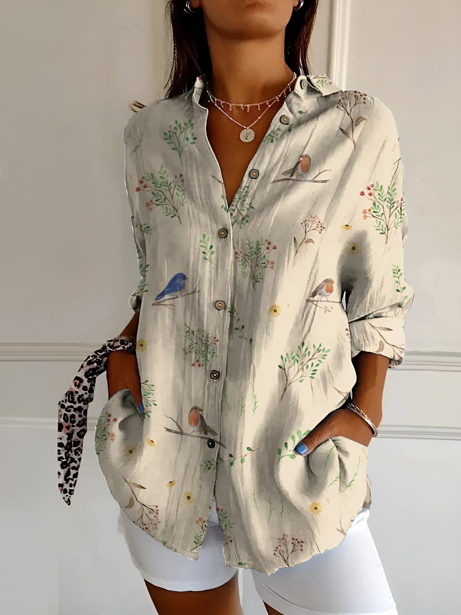 Women's Plus Size Blouse | Lightweight Fabric, Whimsical Prints 4