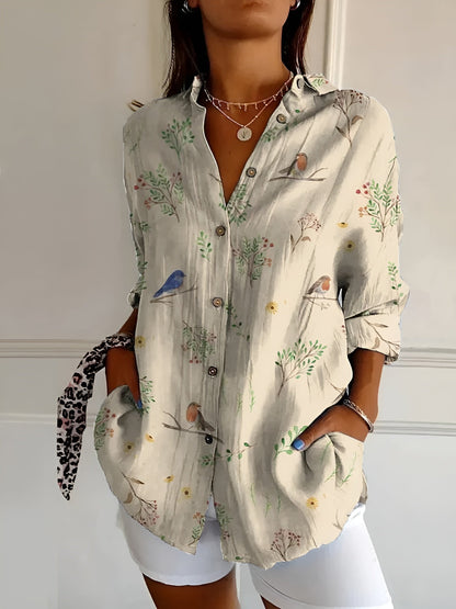 Women's Plus Size Blouse | Lightweight Fabric, Whimsical Prints 4