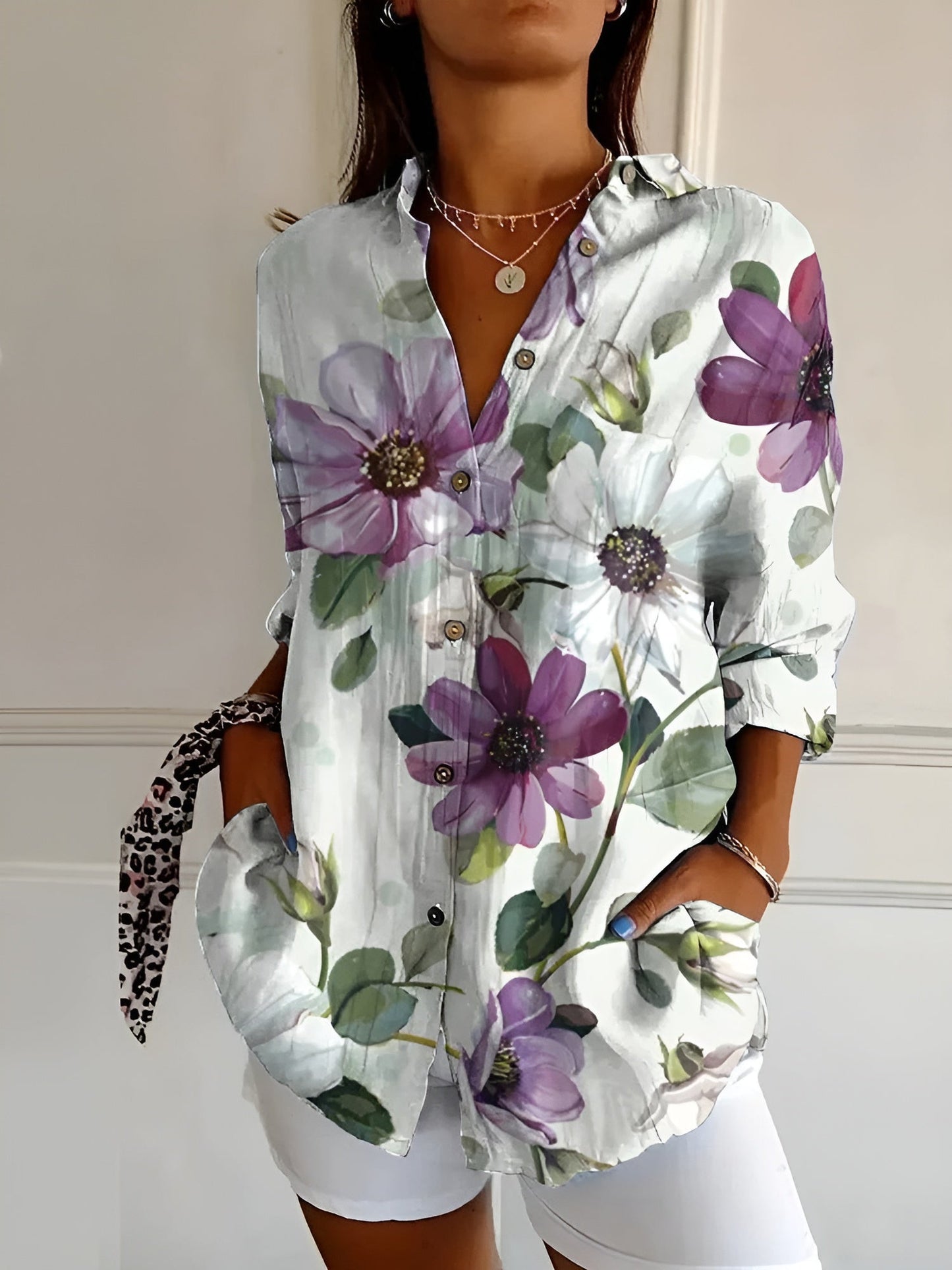 Women's Plus Size Blouse | Lightweight Fabric, Whimsical Prints 7