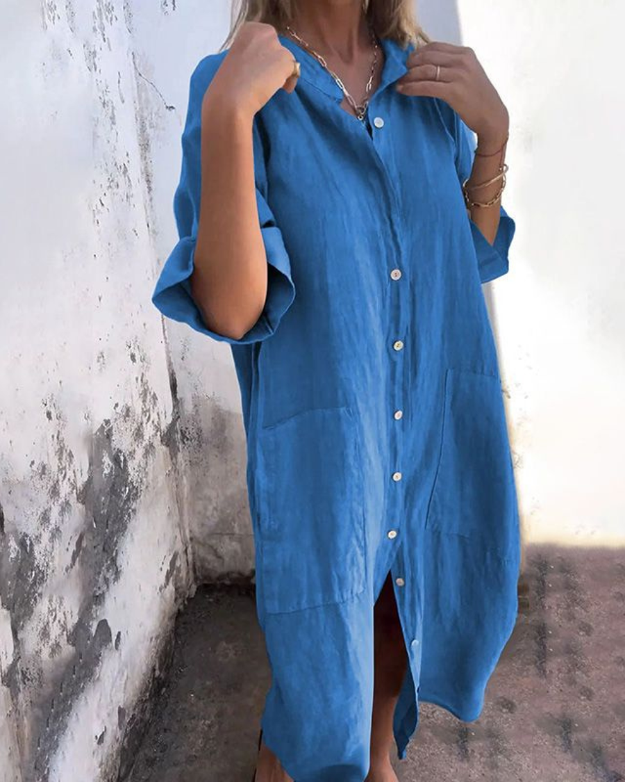 Women's Plus Size Boho Shirt Dress | Lightweight, Relaxed Fit Summer Style 2
