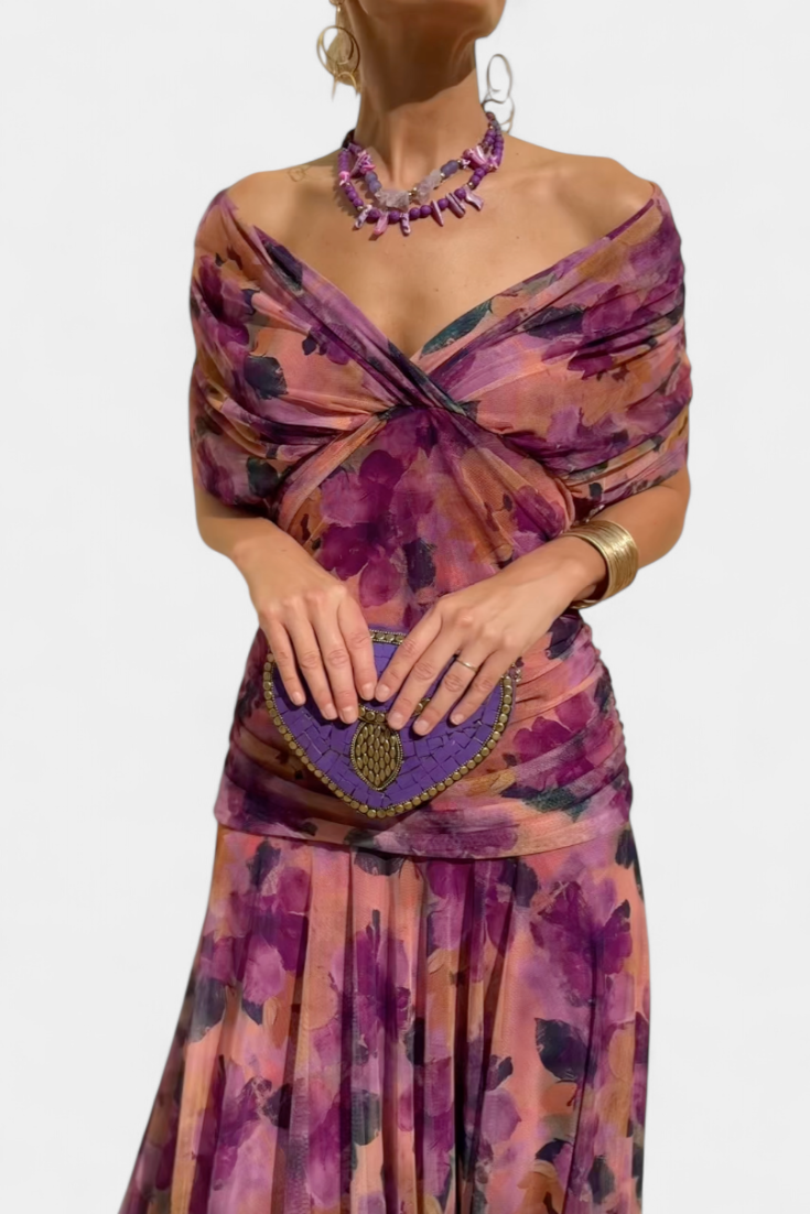 Women's Plus Size Evening Dress | Off-Shoulder Design, Flowing Skirt 11