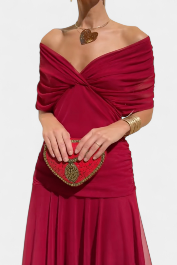 Women's Plus Size Evening Dress | Off-Shoulder Design, Flowing Skirt 12