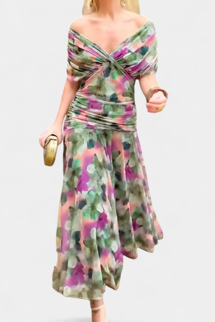 Women's Plus Size Evening Dress | Off-Shoulder Design, Flowing Skirt 2
