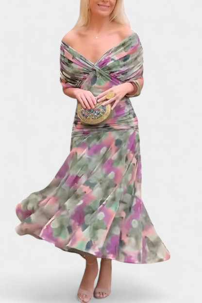 Women's Plus Size Evening Dress | Off-Shoulder Design, Flowing Skirt 3