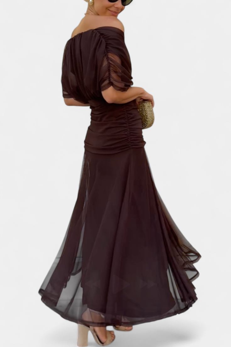 Women's Plus Size Evening Dress | Off-Shoulder Design, Flowing Skirt 6