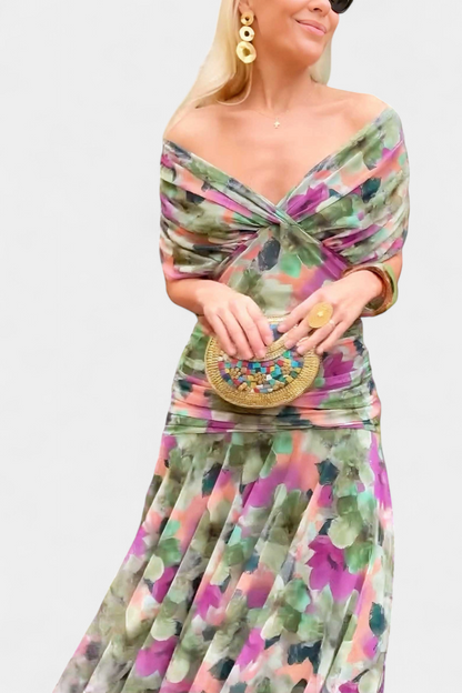 Women's Plus Size Evening Dress | Off-Shoulder Design, Flowing Skirt 8