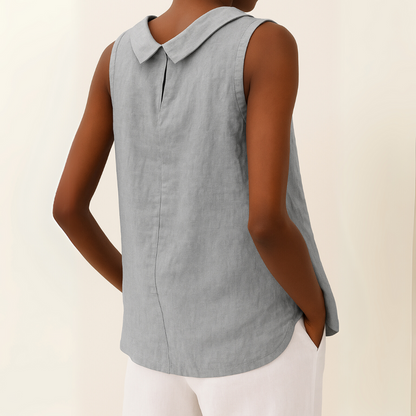 Women's Sleeveless Tank Top | Lightweight Fabric, Rolled Collar 1