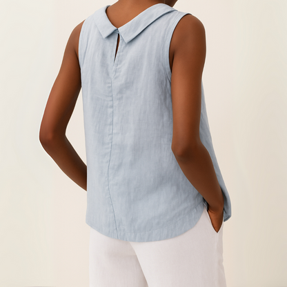 Women's Sleeveless Tank Top | Lightweight Fabric, Rolled Collar 3