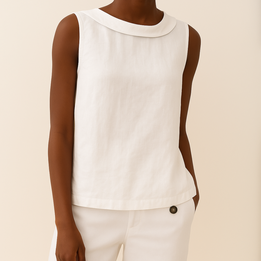 Women's Sleeveless Tank Top | Lightweight Fabric, Rolled Collar 5