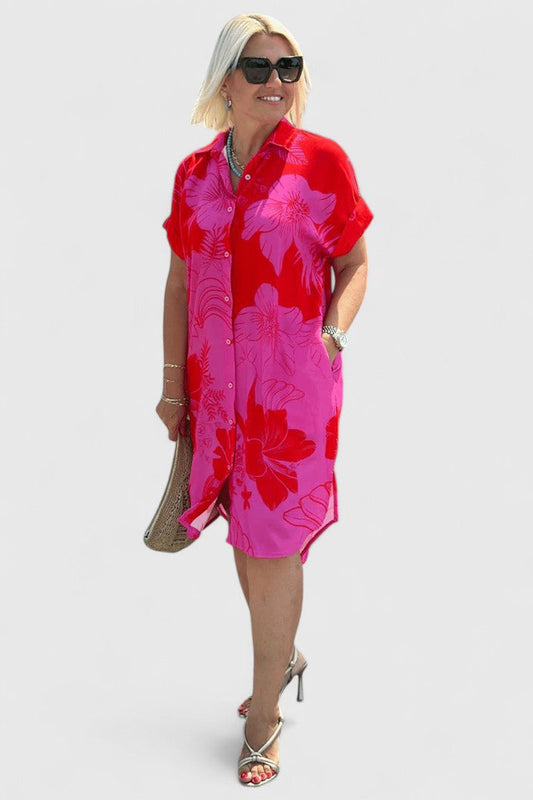 Women's Summer Casual Dress | Breathable Fabric, Short Sleeves, Side Pockets 0