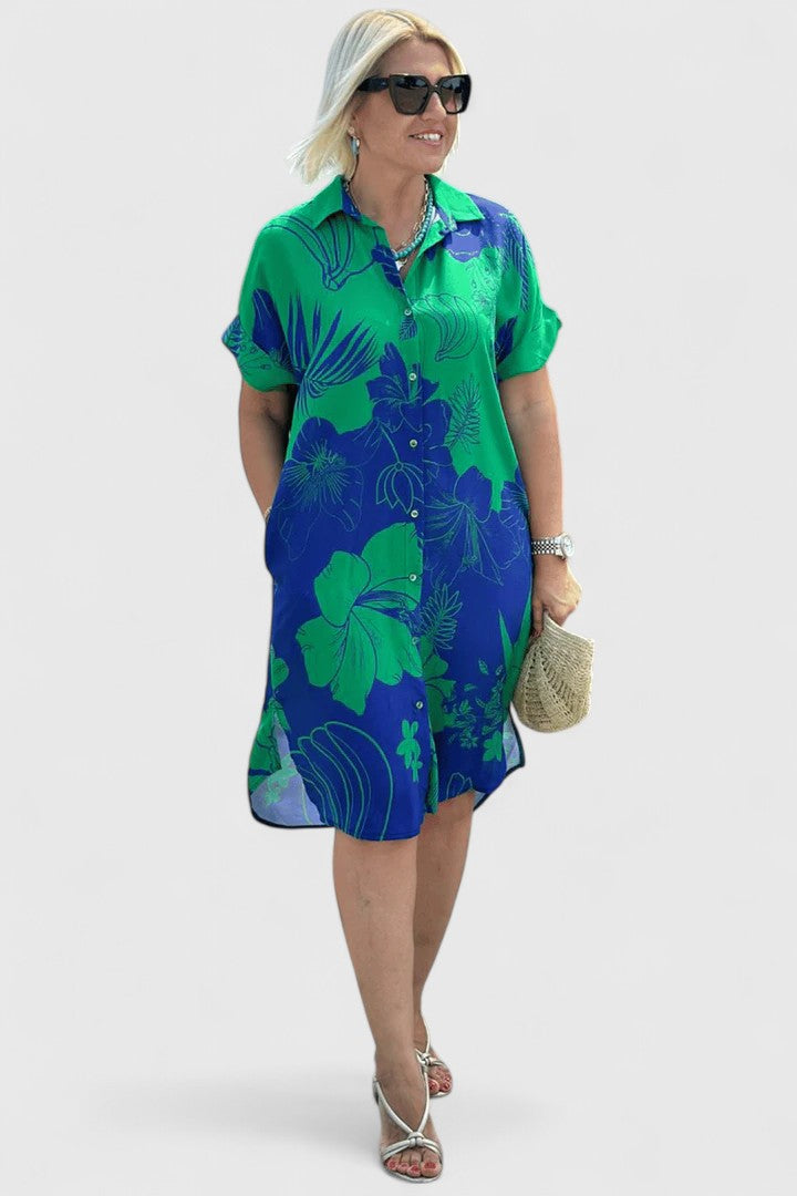 Women's Summer Casual Dress | Breathable Fabric, Short Sleeves, Side Pockets 3